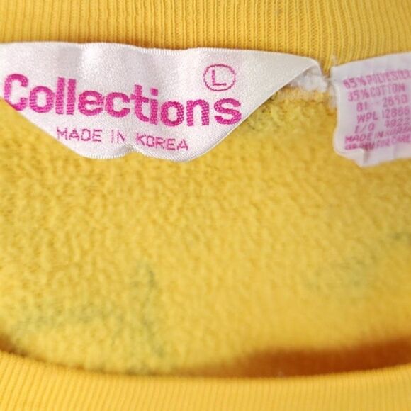 Womens Rose Sweatshirt Vintage 80s All Over Print Geometric Size Large - Picture 5 of 6